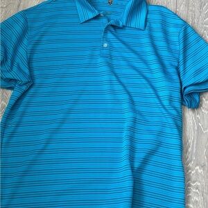 Nike Aqua Striped Golf Polo Shirt